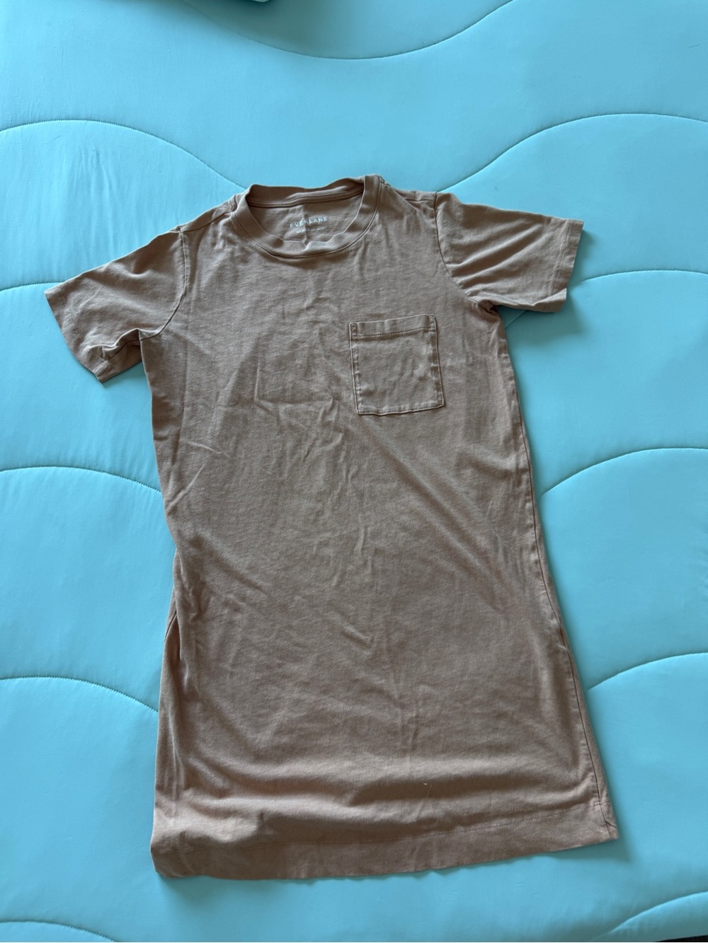 Everlane Brown T shirt dress with pocket